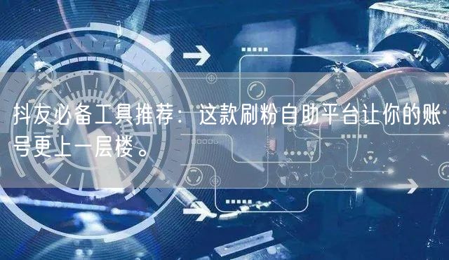 抖友必备工具推荐:这款刷粉自助平台让你的账号更上一层楼。