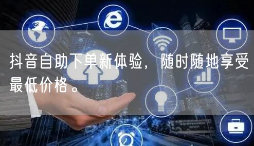 抖音自助下单新体验，随时随地享受最低价格。