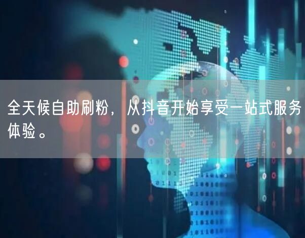 全天候自助刷粉，从抖音开始享受一站式服务体验。