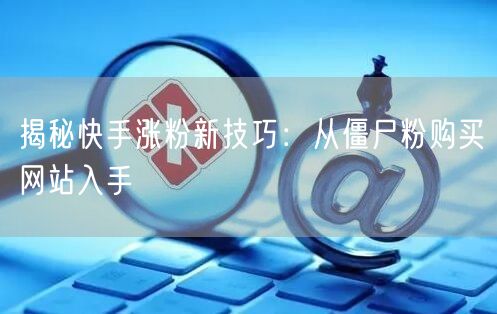 揭秘快手涨粉新技巧：从僵尸粉购买网站入手