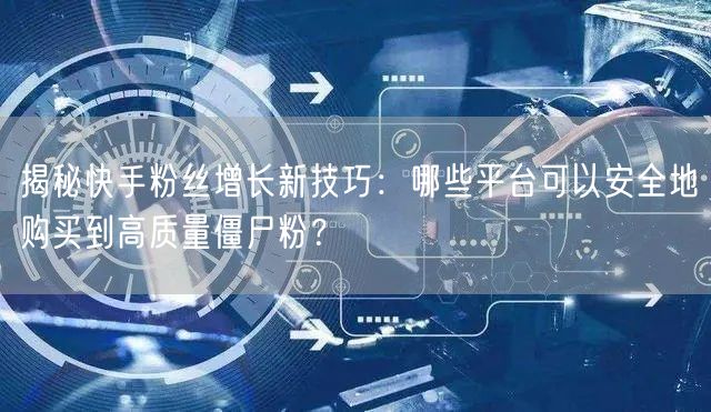 揭秘快手粉丝增长新技巧：哪些平台可以安全地购买到高质量僵尸粉？