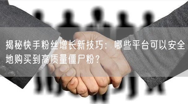 揭秘快手粉丝增长新技巧：哪些平台可以安全地购买到高质量僵尸粉？