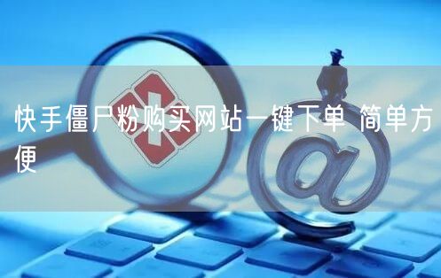 快手僵尸粉购买网站一键下单 简单方便
