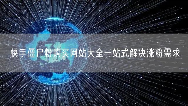 快手僵尸粉购买网站大全一站式解决涨粉需求