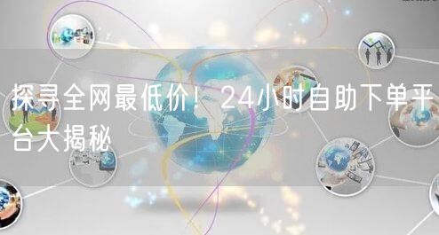 探寻全网最低价！24小时自助下单平台大揭秘
