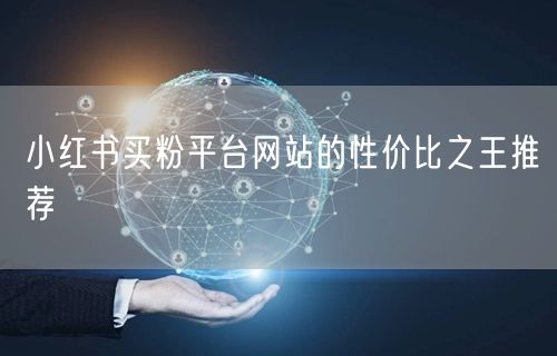 小红书买粉平台网站的性价比之王推荐