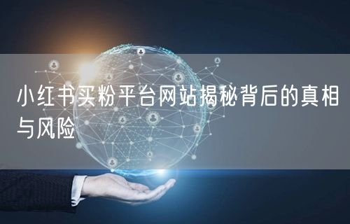 小红书买粉平台网站揭秘背后的真相与风险