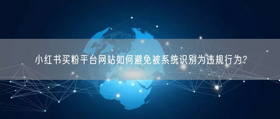 小红书买粉平台网站如何避免被系统识别为违规行为？