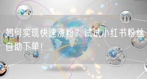 如何实现快速涨粉？试试小红书粉丝自助下单！