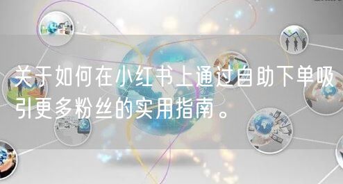 关于如何在小红书上通过自助下单吸引更多粉丝的实用指南。