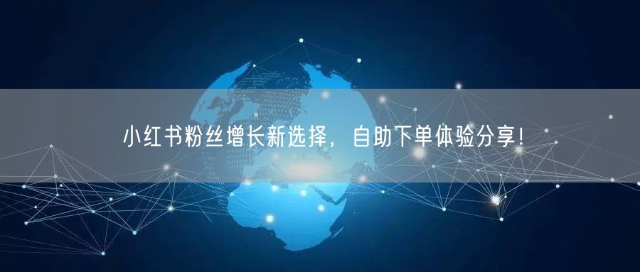 小红书粉丝增长新选择，自助下单体验分享！