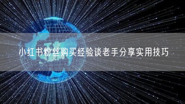 小红书粉丝购买经验谈老手分享实用技巧